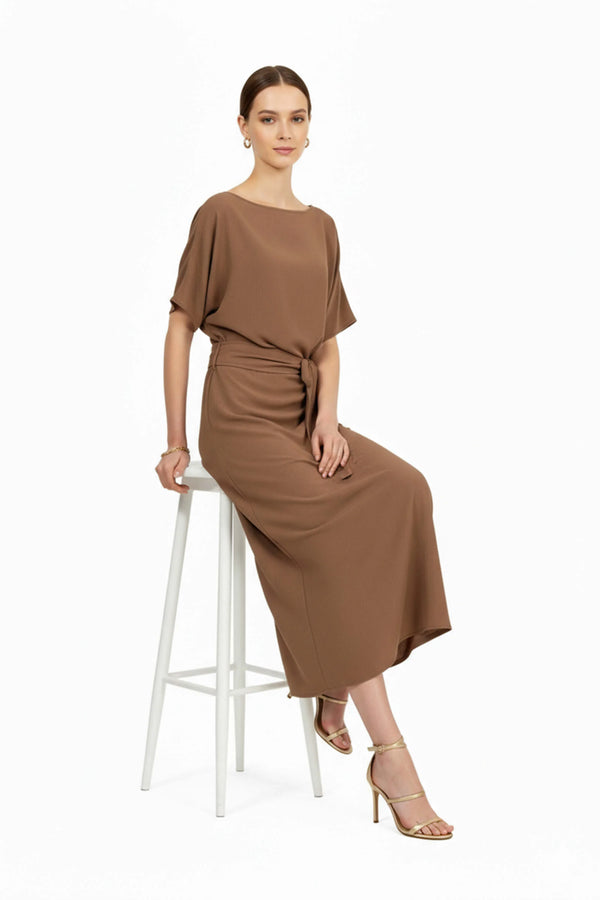 Elle Tie Midi Vestido