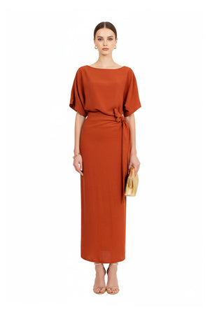 Elle Tie Midi Vestido