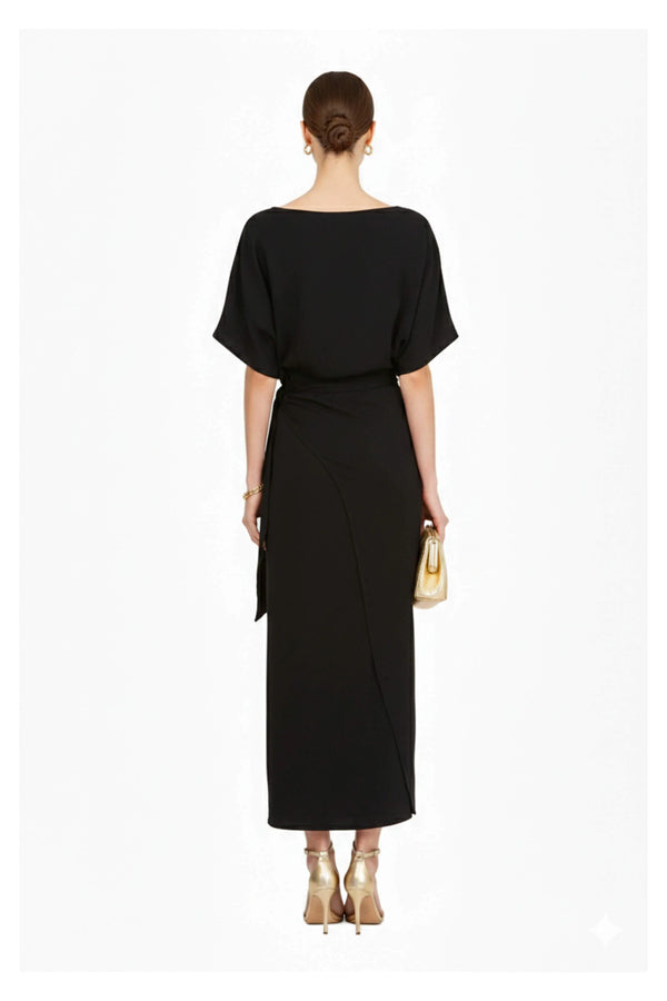 Elle Tie Midi Vestido