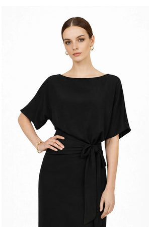 Elle Tie Midi Vestido