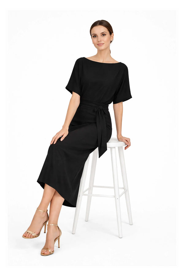 Elle Tie Midi Vestido