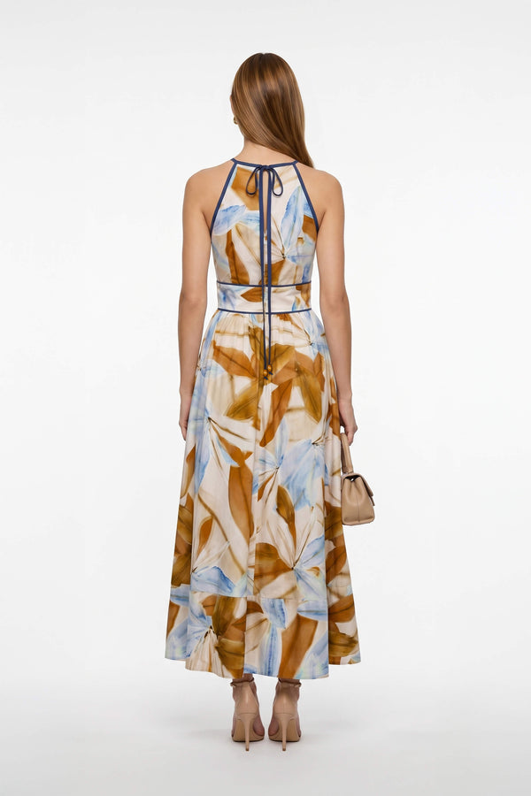 Elena Halter Neckline Maxivestido 526296