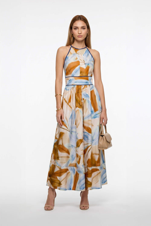 Elena Halter Neckline Maxivestido 526296