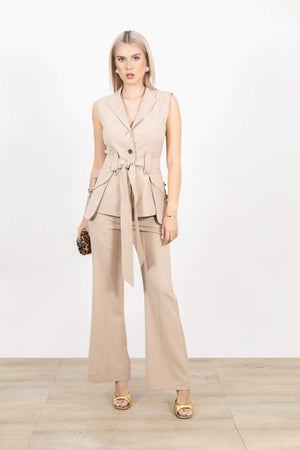 Kira Belted Tailored Chaleco
