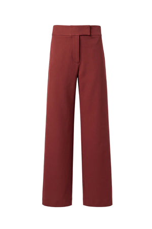 Gala High-Waist Wide-Leg Burgundy Pantalón 532115 VIN