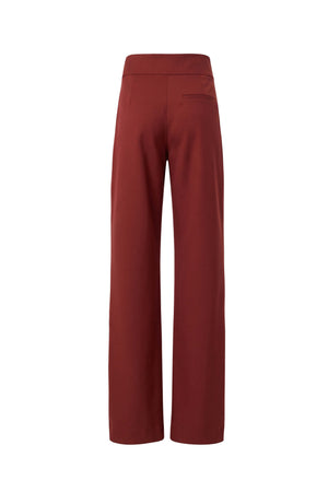 Gala High-Waist Wide-Leg Burgundy Pantalón 532115 VIN