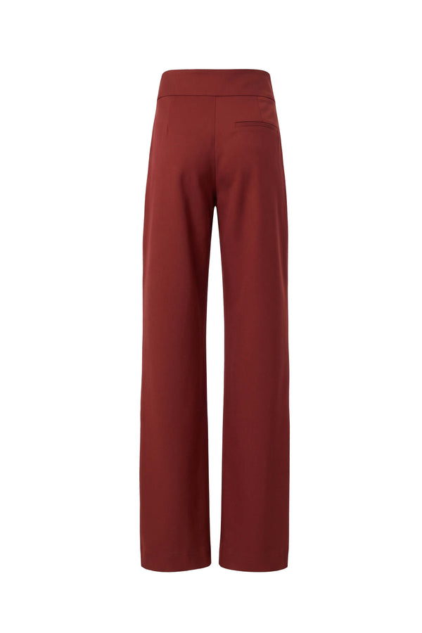 Gala High-Waist Wide-Leg Burgundy Pantalón 532115 VIN
