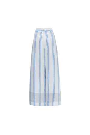 Ines Striped Wide-Leg Palazzo Pantalón 532127AZU