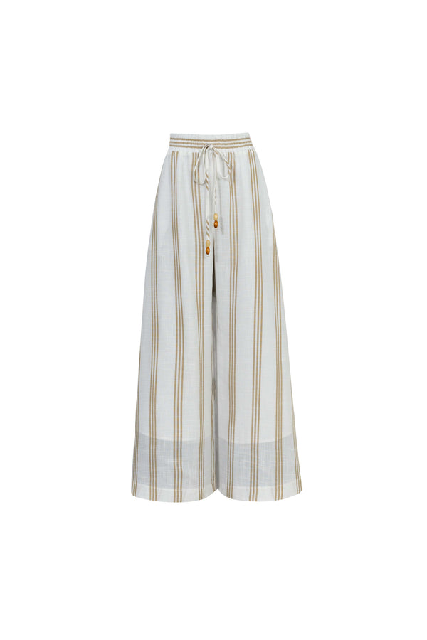 Ines Striped Wide-Leg Palazzo Pantalón 532127KAK