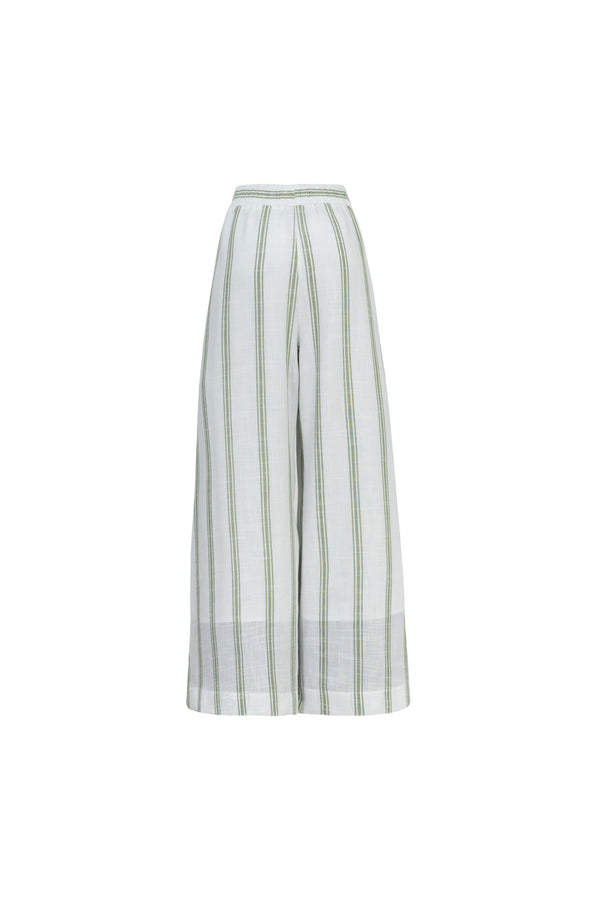 Ines Striped Wide-Leg Palazzo Pantalón 532127SAG