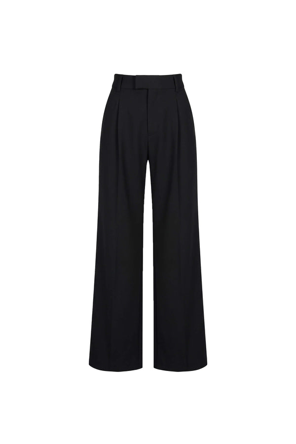 Olimpia Cuffed Wide-Leg Tailored Pantalón 532136 NEG