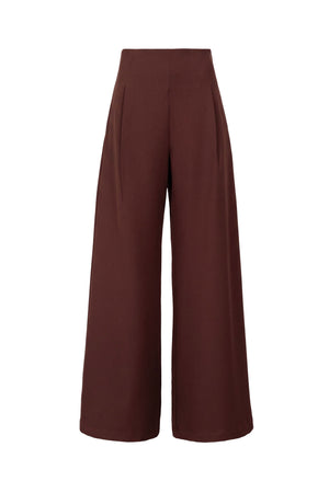 Adriana Pleated High-Waist Wide-Leg Pantalón 532179 CAF