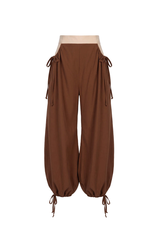 Cassandra Contrast Waistband Drawstring Balloon Pantalón 532182 COG