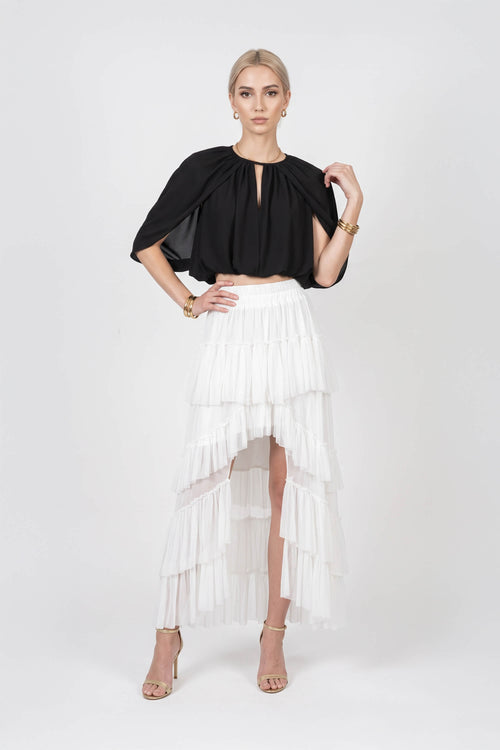 Berenice Tiered Ruffled Maxi Falda 541333 HUE