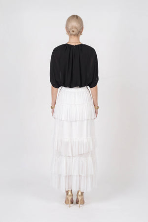 Berenice Tiered Ruffled Maxi Falda 541333 HUE