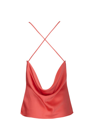 Lillian Drape Satin Top