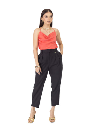 Lillian Drape Satin Top