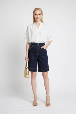 Silvia Cropped Volume Blusa