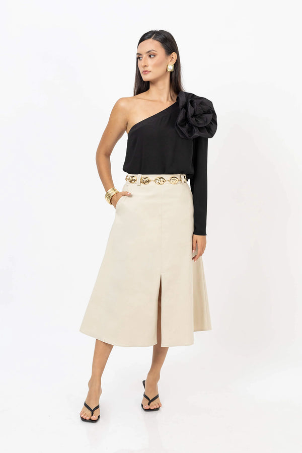 Selena One-Shoulder Blusa