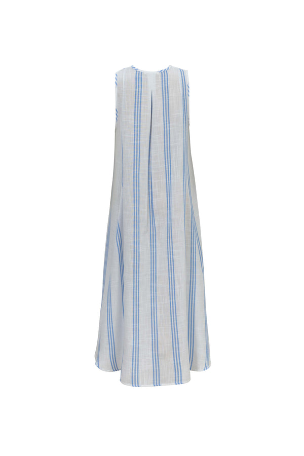 Gala Striped High-Low Sleeveless Blusa 554281AZU