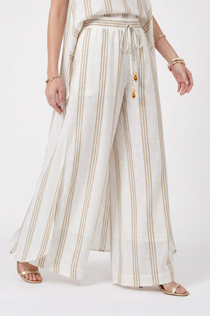 Ines Striped Wide-Leg Palazzo Pantalón 532127KAK
