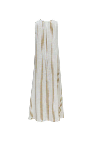 Gala Striped High-Low Sleeveless Blusa 554281KAK