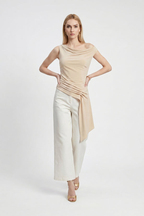 Natalia High-Waist Straight-Leg Pantalón