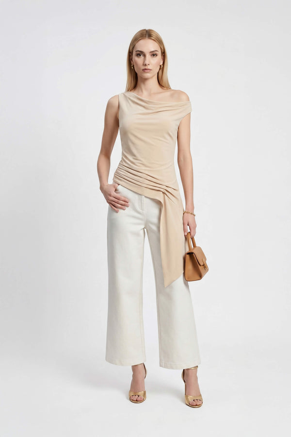 Natalia High-Waist Straight-Leg Pantalón