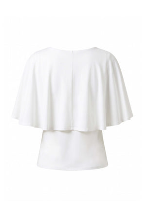 Paulina Cape Overlay Sleeveless Blusa 554308 HUE