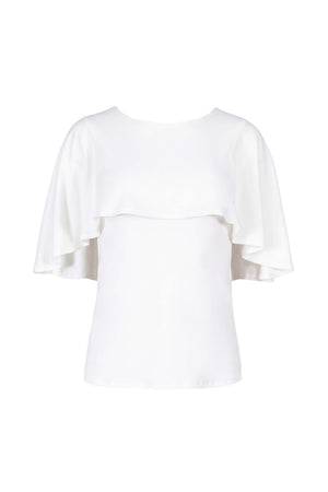 Paulina Cape Overlay Sleeveless Blusa 554308 HUE