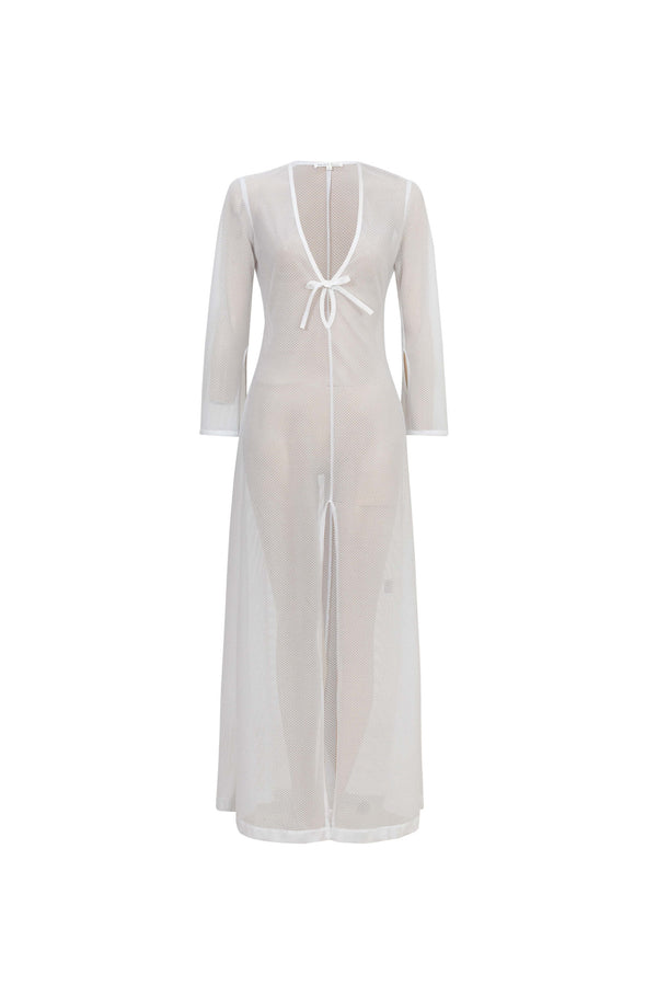 Elena Tie Front Maxi Salida Baño 570062 BCO