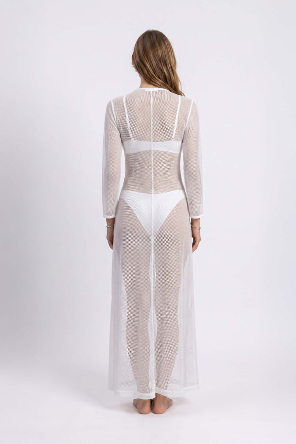 Elena Tie Front Maxi Salida Baño 570062 BCO