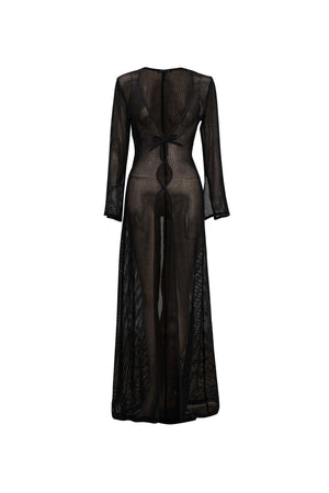 Elena Tie Front Maxi Salida Baño 570062 NEG