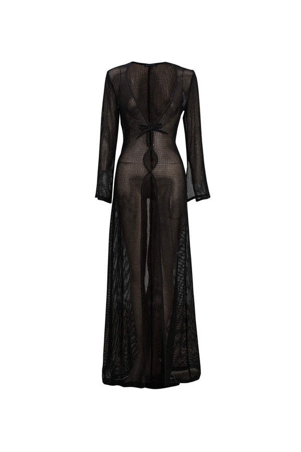 Elena Tie Front Maxi Salida Baño 570062 NEG