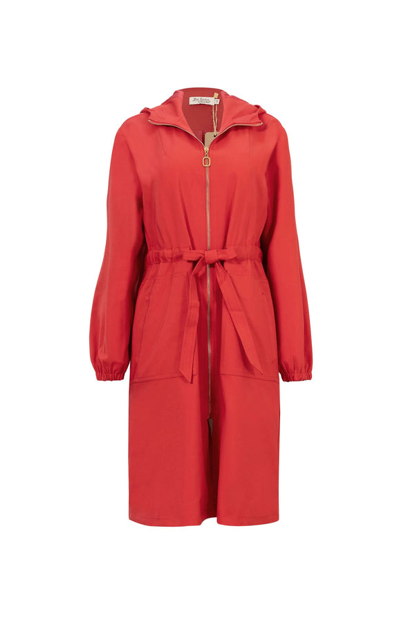 Madeline Hooded Tie Parka