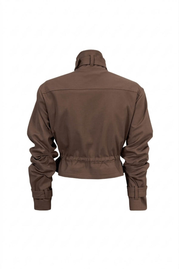 Cassandra Cropped Utility Jacket 700495 CAF
