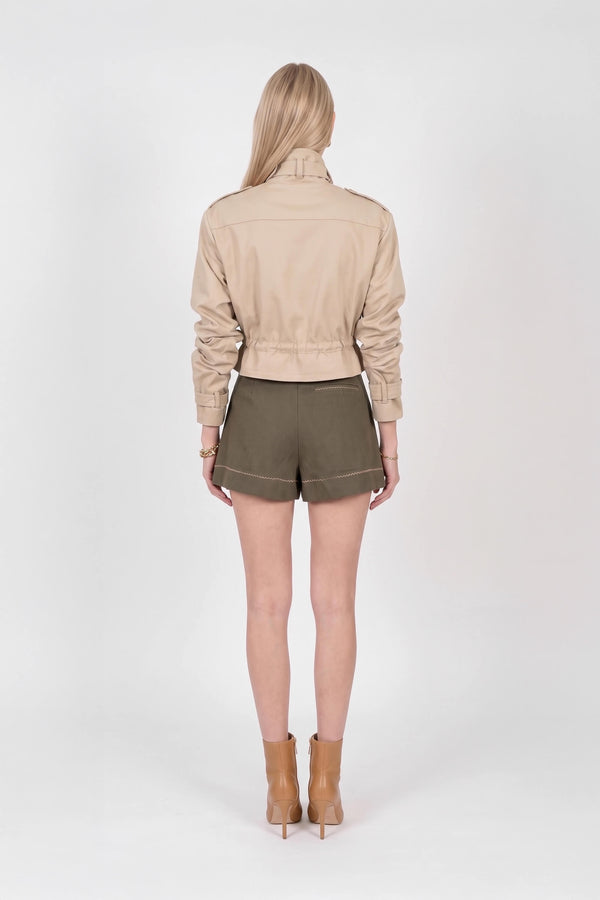 Cassandra Cropped Utility Jacket 700495 LAT