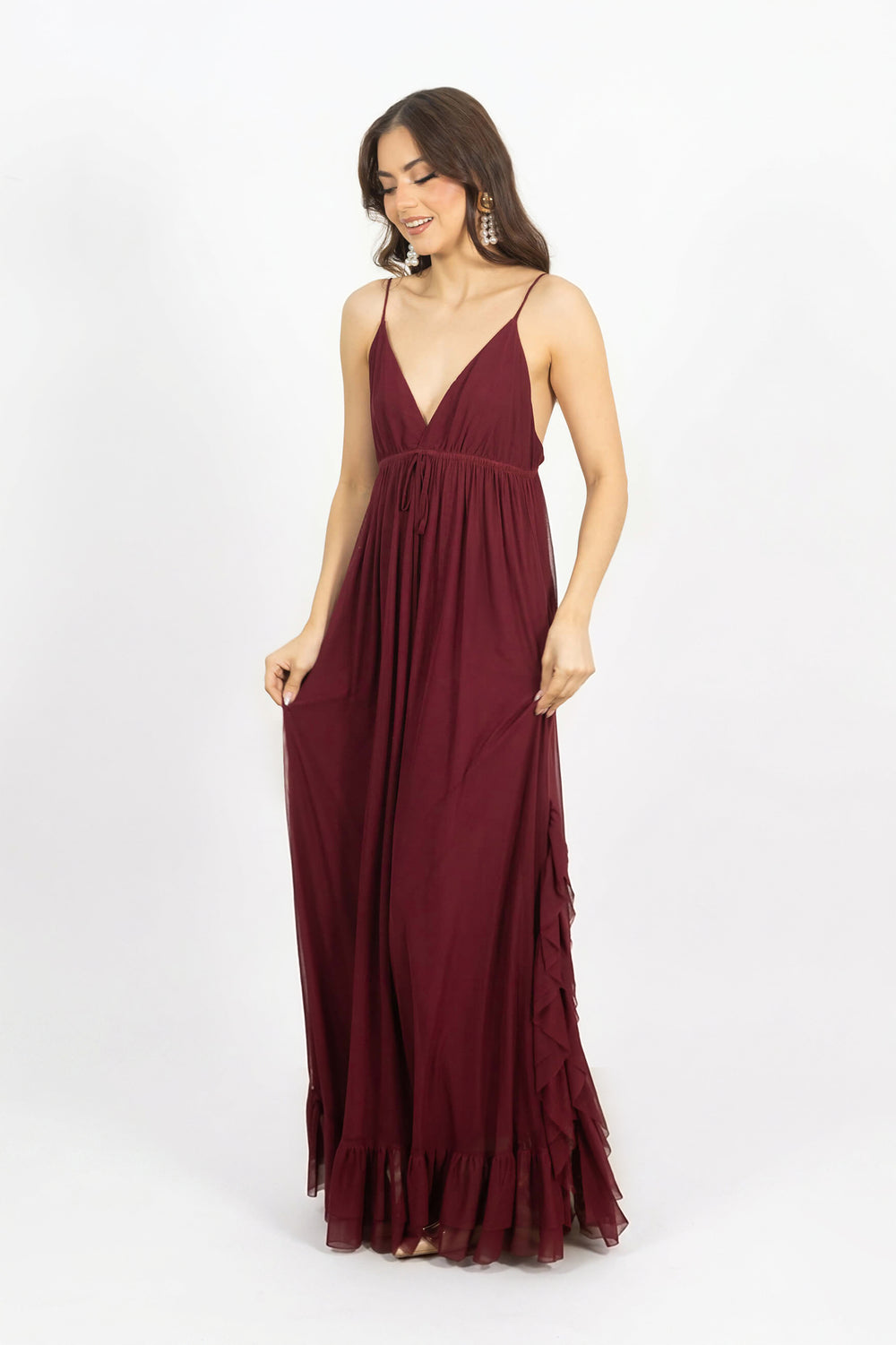 Eve Chiffon Maxi Vestido - Reina Diaz