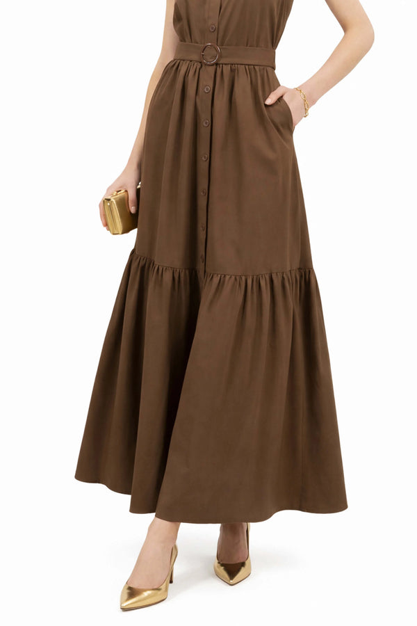 Aurelia Halter Maxi Vestido