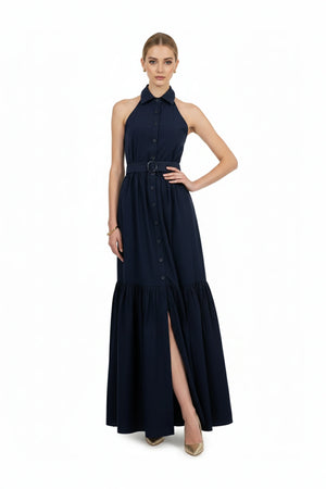 Aurelia Halter Maxi Vestido