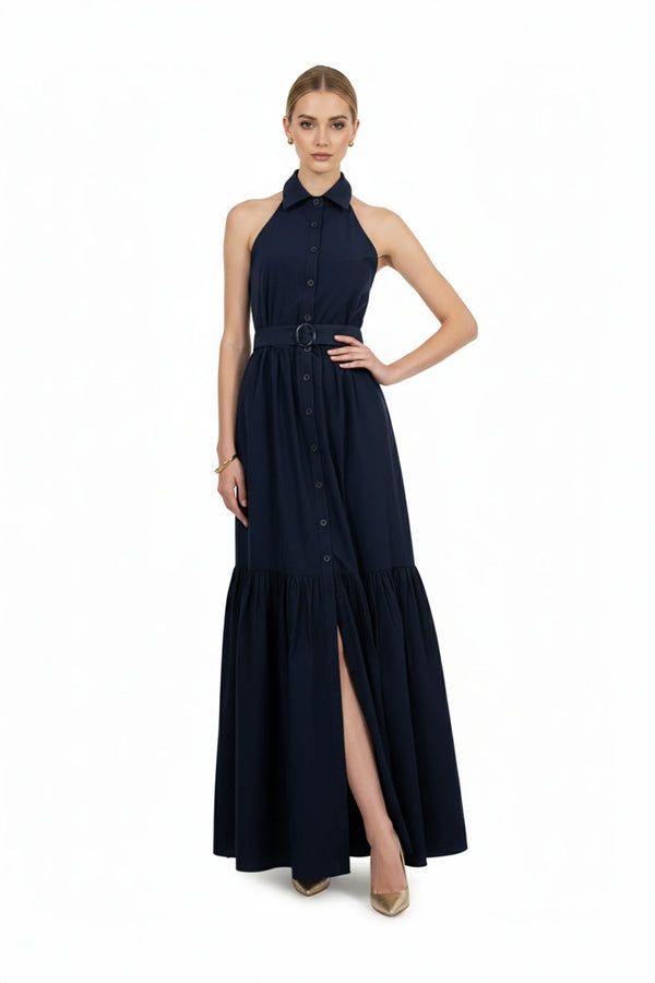 Aurelia Halter Maxi Vestido