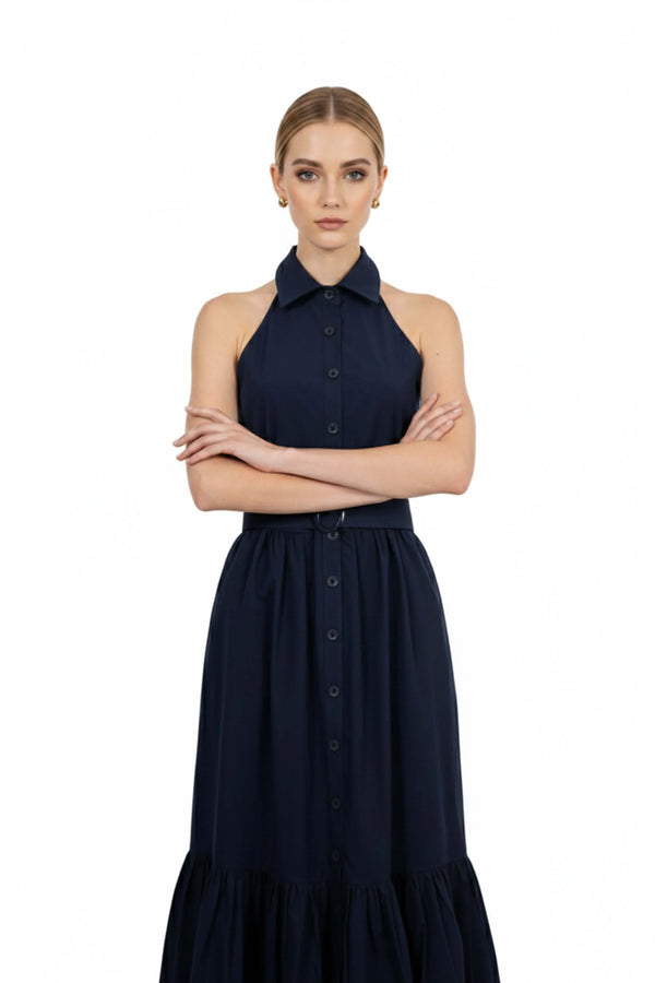 Aurelia Halter Maxi Vestido