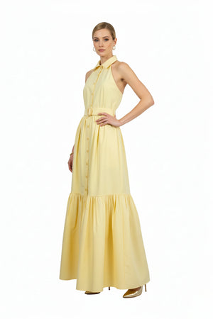 Aurelia Halter Maxi Vestido