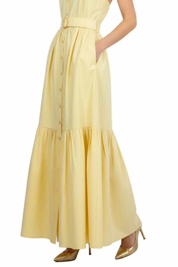 Aurelia Halter Maxi Vestido