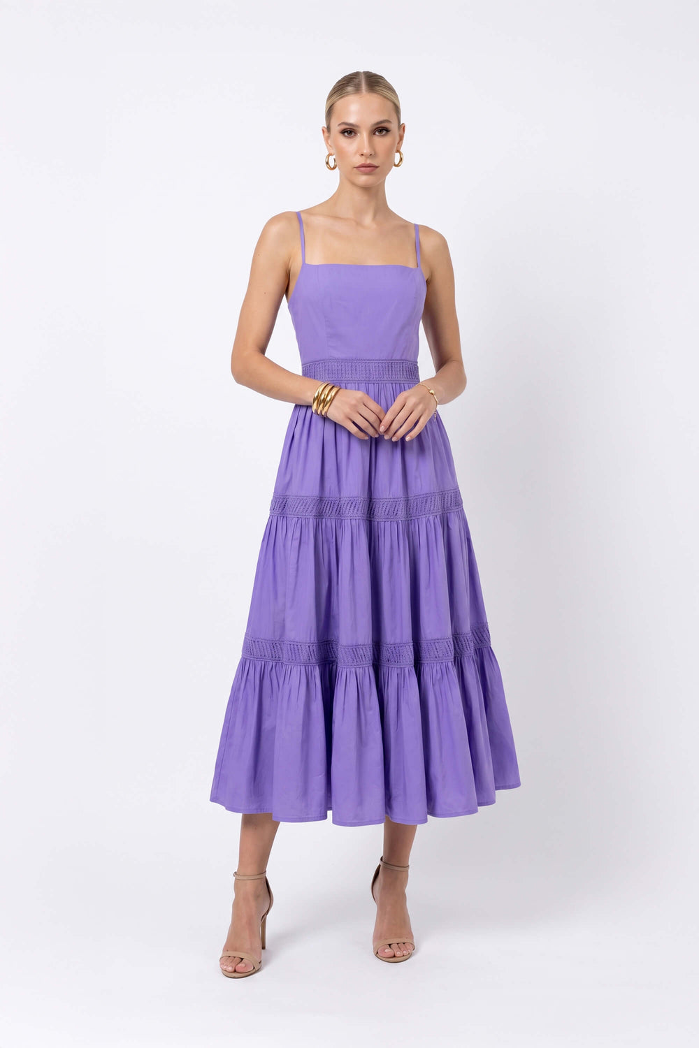 Alessia Strappy Tiered Maxi Dress 723053LIL