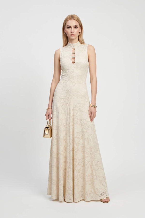 Amalia Cutout High-Neck Maxi Vestido 723081
