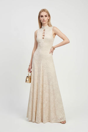 Amalia Cutout High-Neck Maxi Vestido 723081