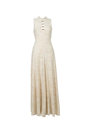Amalia Cutout High-Neck Maxi Vestido 723081