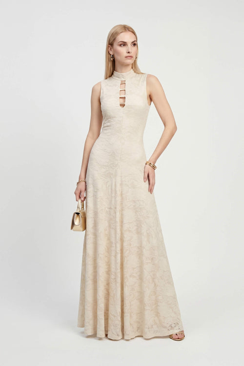 Amalia Cutout High-Neck Maxi Vestido 723081