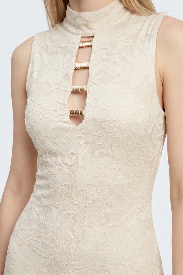 Amalia Cutout High-Neck Maxi Vestido 723081